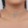 Silver Personalised Cursive Initial Necklace