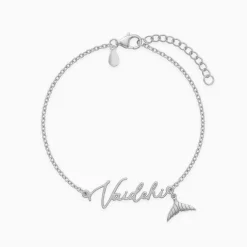 Silver Personalised Cute Mermaid Tail Bracelet
