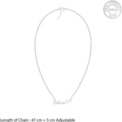 Silver Personalised Dual Heart Necklace