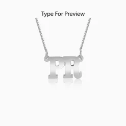 Silver Personalised Dual Initial Necklace