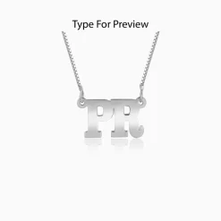 Silver Personalised Dual Initial Necklace