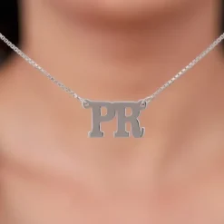 Silver Personalised Dual Initial Necklace