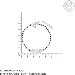 Silver Personalised Eternal Initial Mangalsutra Bracelet
