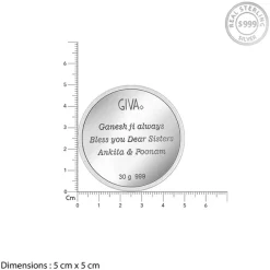 Silver Personalised Ganesha Coin- 30g