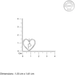 Silver Personalised Heart of Initial Pendant