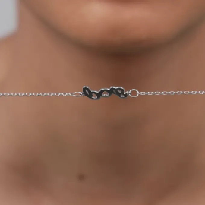 Silver Personalised Heart You Initial Bracelet