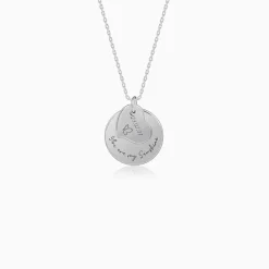 Silver Personalised Heart Message Necklace