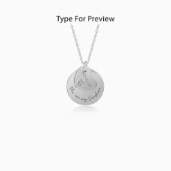 Silver Personalised Heart Message Necklace