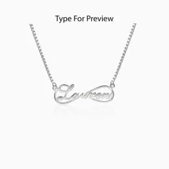 Silver Personalised Infinite Promises Pendant