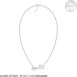 Silver Personalised Infinite Love Pendant