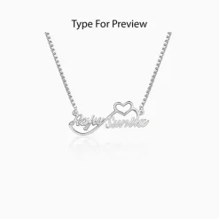 Silver Personalised Infinite Love Pendant
