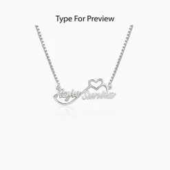 Silver Personalised Infinite Love Pendant