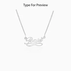 Silver Personalised Infinite Moments Necklace