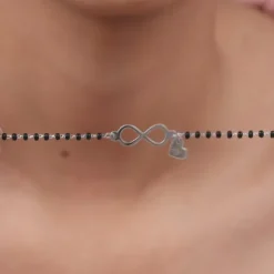 Silver Personalised Infinity Love Mangalsutra Bracelet