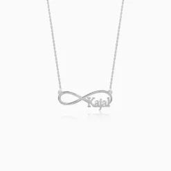 Silver Personalised Infinity Name Necklace