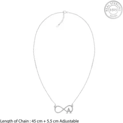 Silver Personalised Infinity Initial Necklace