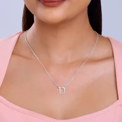 Silver Personalised Initial Necklace