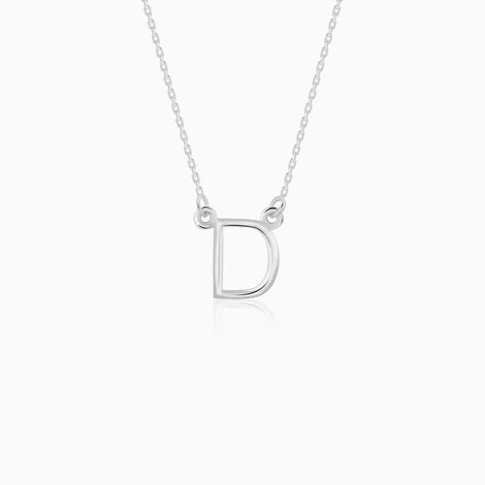 Silver Personalised Initial Necklace