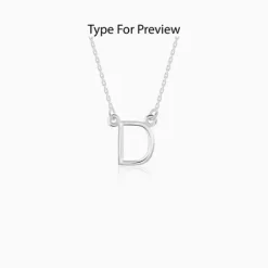 Silver Personalised Initial Necklace