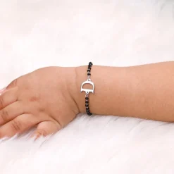 Silver Personalised Initial Nazariya Kids Bracelet (0 - 2 Years)