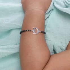 Silver Personalised Initial Nazariya Kids Bracelet (0 - 2 Years)