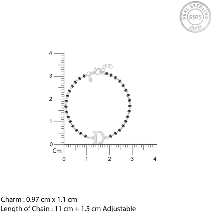 Silver Personalised Initial Nazariya Kids Bracelet (0 - 2 Years)