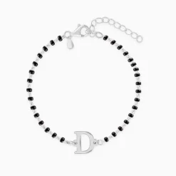 Silver Personalised Initial Nazariya Kids Bracelet (2 - 8 Years)