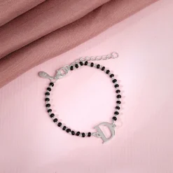 Silver Personalised Initial Nazariya Kids Bracelet (2 - 8 Years)