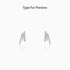 Silver Personalised Letter Stud Earrings