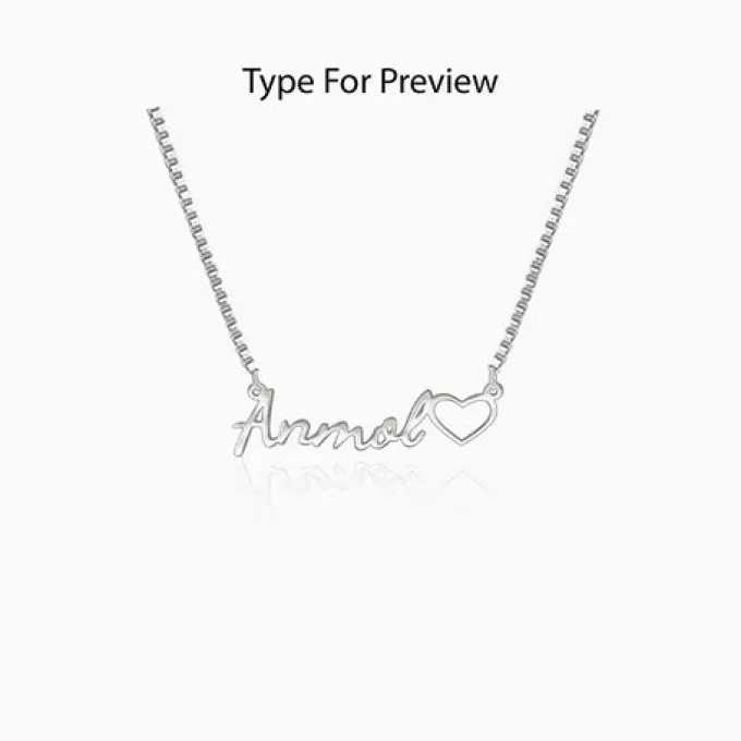 Silver Personalised Life Partner Pendant