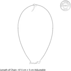 Silver Personalised Life Partner Pendant