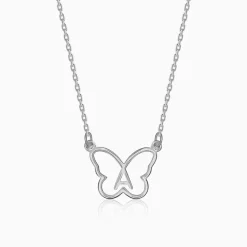 Silver Personalised Like a Butterfly Necklace