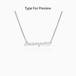 Silver Personalised Love Pendant