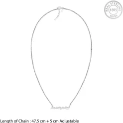 Silver Personalised Love Pendant