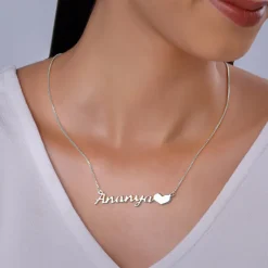 Silver Personalised Love Pendant