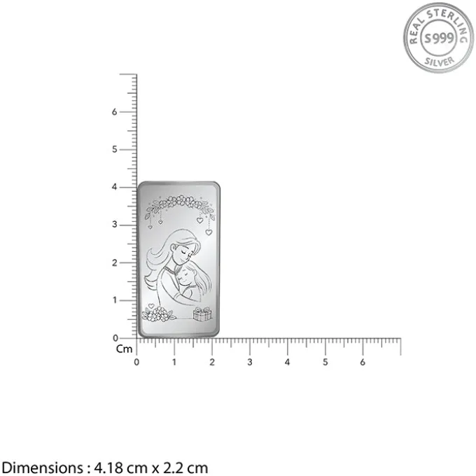 Silver Personalised Mother's day Bar - 10g