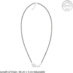 Silver Personalised Name Mangalsutra