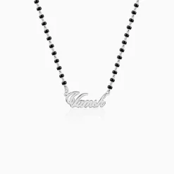 Silver Personalised Name Mangalsutra