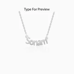 Silver Personalised Name in Bold Necklace