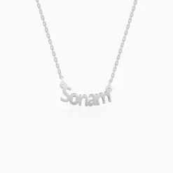 Silver Personalised Name in Bold Necklace