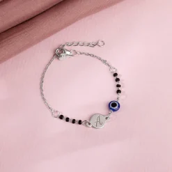 Silver Personalised Nazariya Kids Bracelet (2 - 8 Years)