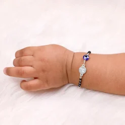 Silver Personalised Nazariya Kids Bracelet (0 - 2 Years)