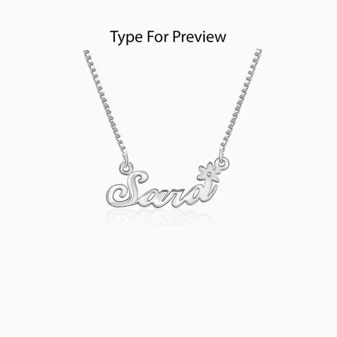 Silver Personalised Self Love Pendant