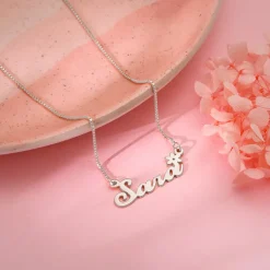 Silver Personalised Self Love Pendant
