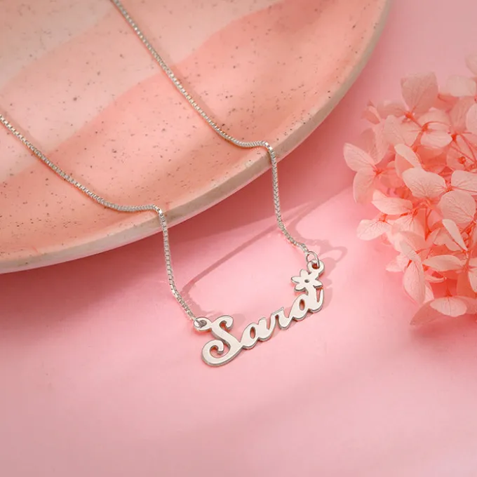 Silver Personalised Self Love Pendant