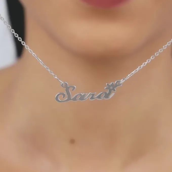 Silver Personalised Self Love Pendant
