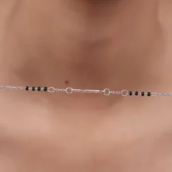 Silver Personalised Signature Initial Mangalsutra Bracelet