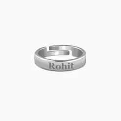 Silver Personalised Signature Ring For Him