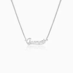 Silver Personalised Star Necklace