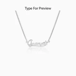 Silver Personalised Star Necklace